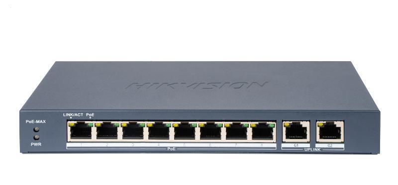 HIKVISION DS-3E0310P-E/M(B) 8 Port Fast Ethernet Unmanaged POE Switch