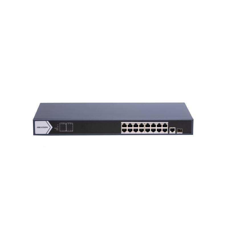 HIKVISION DS-3E0518P-E (B) 16 Port Gigabit Unmanaged POE Switch