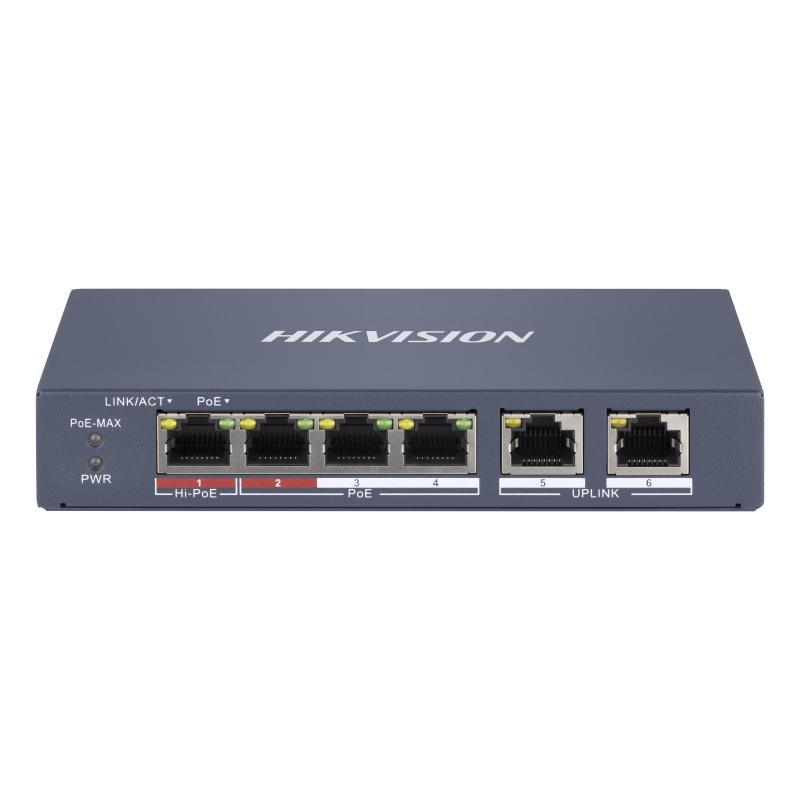 HIKVISION DS-3E1106HP-EI 4 Port Fast Ethernet Smart POE Switch