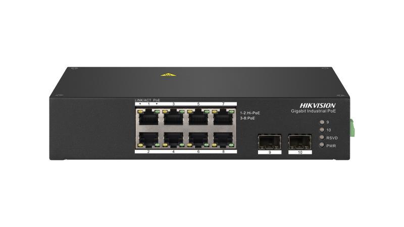 HIKVISION DS-3T0510HP 8 Port Gigabit Unmanaged Industrial Hi-POE Switch