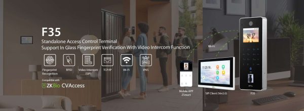 ZKTeco F35 Fingerprint Access Control Terminal with Video Intercom