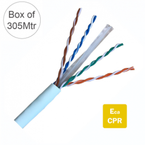 Ultima Cat6 UTP 4 Pair LSZH Cable White 305M/BOX
