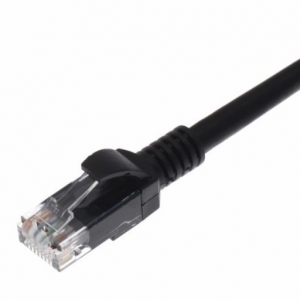 Ultima Cat6 UTP LSZH Moulded Patch Lead Black 1M