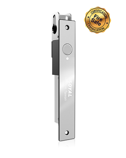 Soyal AR-1207A-29-F Electric Drop Bolt Lock with Cylinder - Fail-Safe