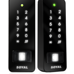 Soyal AR-383-EF3DO Slim Obsidian Mirror Fingerprint Access Controller